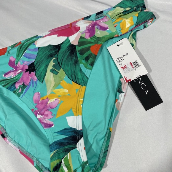 NWT La‎ Blanca [ 14 ] Shirred Side Bikini Bottoms in Tropea Breeze - Picture 7 of 11